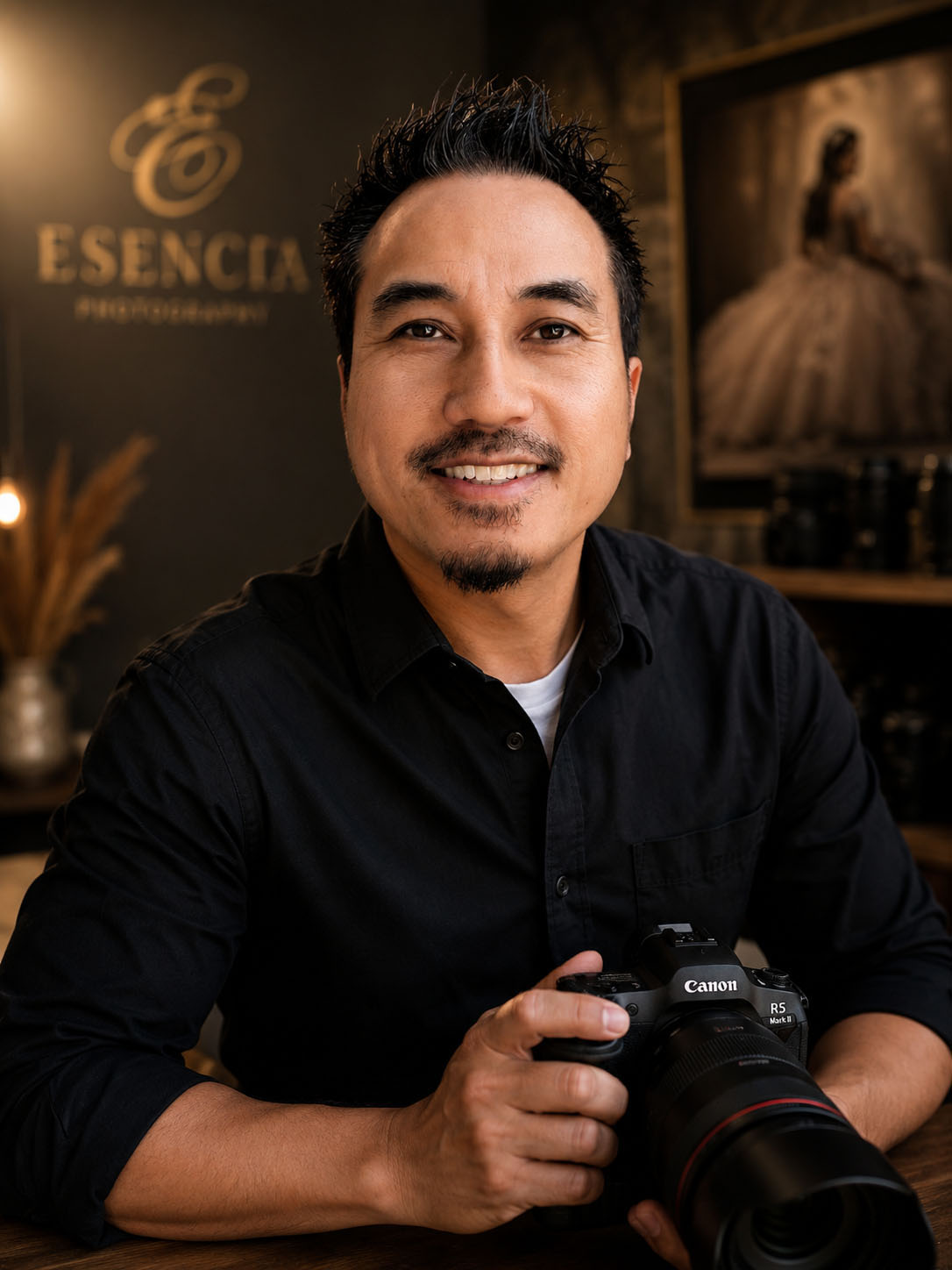 Fredrick, Esencia Photos photographer, with Canon R5 Mark II