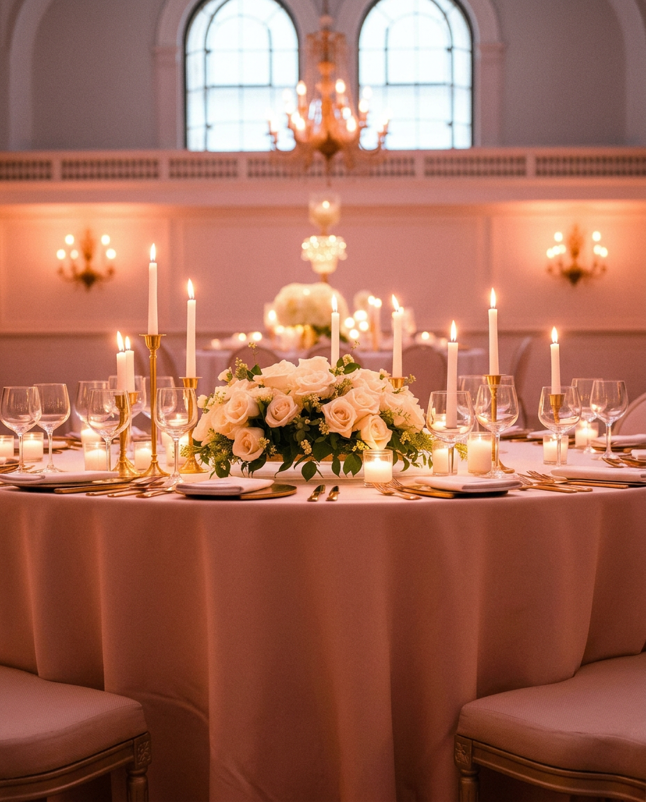 Elegant reception details